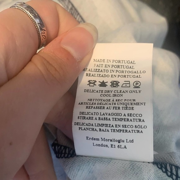 Erdem Blue Domitilla Fit and Flare Dress Size 12 - Picture 15 of 15